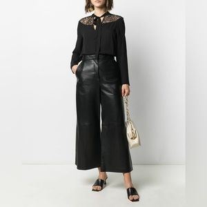 Theory 100% Silk Black Blouse